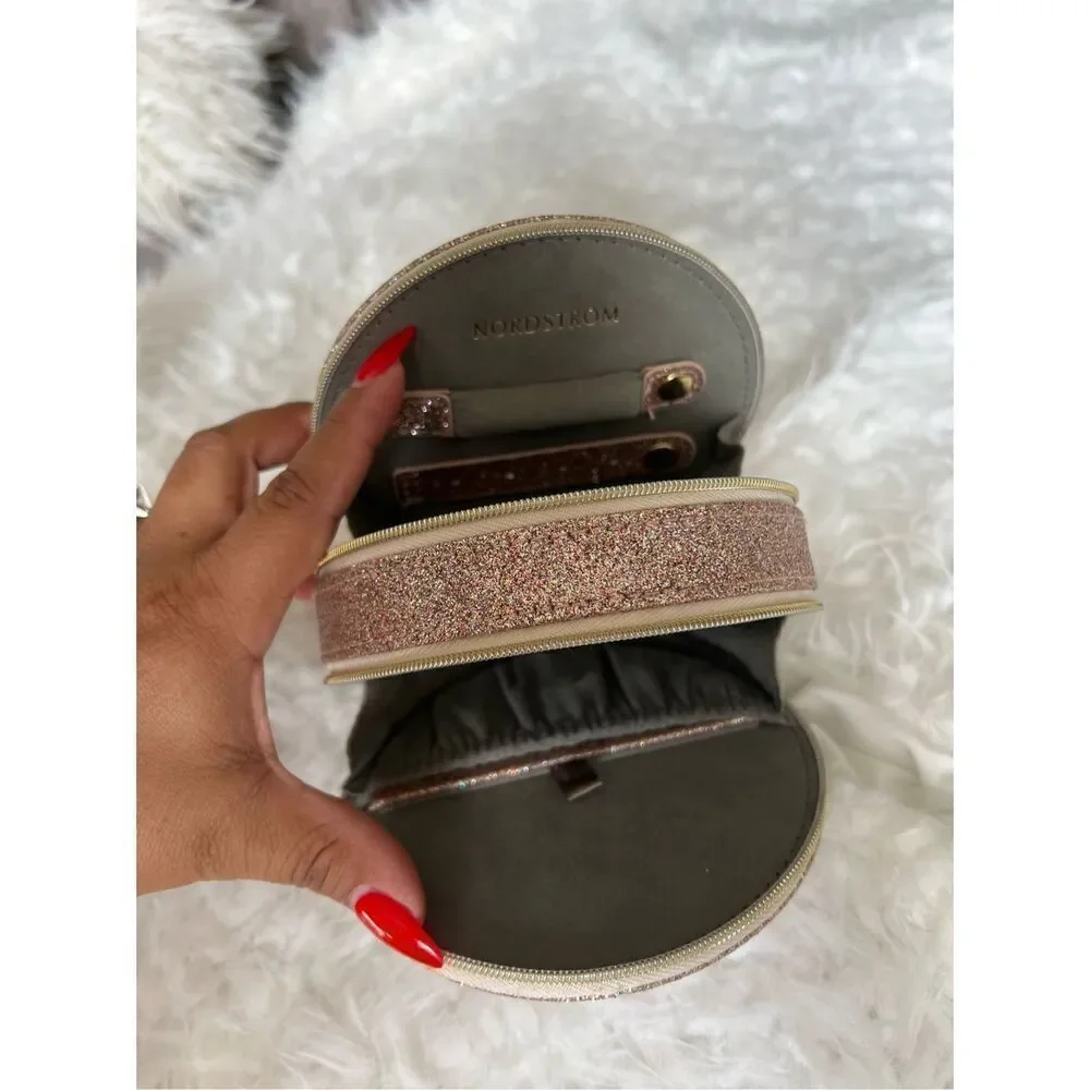 Nordstrom glitter round jewelry box